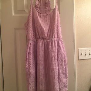 Lavender colored seersucker dress
